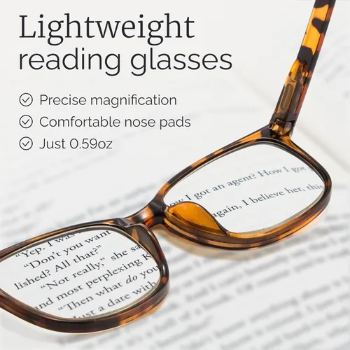 Miniatura 3 de CCVOO Lentes de lectura con estampado elegante, filtro de luz azul y protección UV, marcos cuadrados, lectores para mujer Leopardo