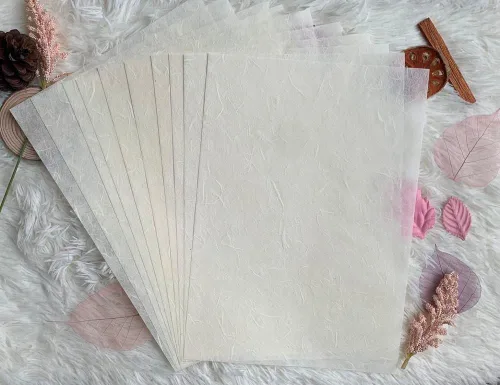 Miniatura 5 de 50 hojas A4 de fibra natural de morera, hojas de papel de morera, papel Washi, diseño de papel para manualidades, suministros de origami, Tono Pastel