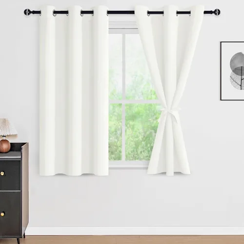 Miniatura 140 de DWCN Cortinas 100% opacas de 84 pulgadas de largo para dormitorio con forro negro, paneles de cortina de ventana de doble capa con aislamiento Azul