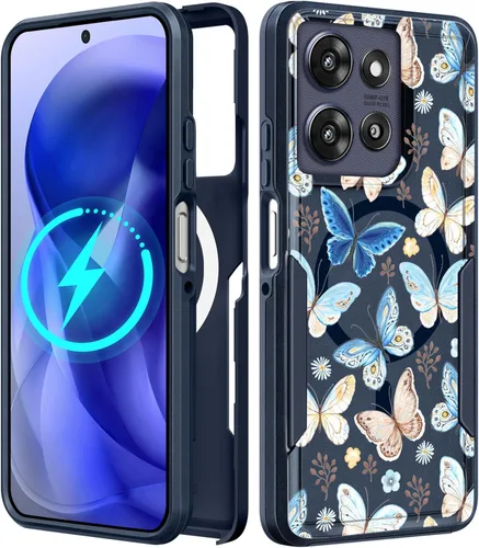 Miniatura 165 de Funda para Moto G 5G 2024 – Compatible con MagSafe para mujeres y niñas, bonita funda protectora magnética para teléfono, diseño femenino Kawaii