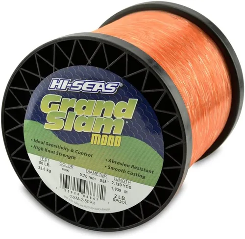 Miniatura 6 de HI-SEAS Grand Slam - Sedal de pesca de monofilamento, fuerte y resistente a la abrasión, en agua dulce y salada transparente, rosa, verde, azul Azul