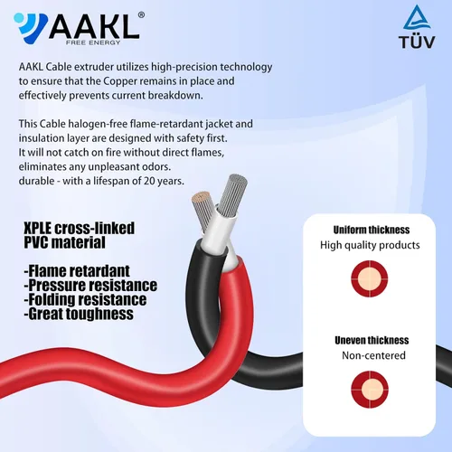 Miniatura 5 de Cable de extensión solar de 30 pies 10 AWG (6 mm²), cable de alimentación solar, cable macho hembra, calibre 30 pies, cable de 30 A para techo