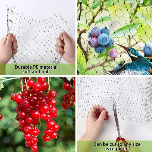 Miniatura 3 de Red para pájaros para jardín, barrera reutilizable de 13 x 33 pies, red de malla para plantas que protege las plantas de plantas de árboles frutales