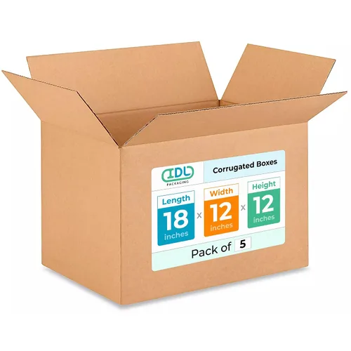 Miniatura 203 de IDL Packaging Paquete de 5 cajas de envío altas de 8 x 8 x 48 pulgadas, extra resistentes de 200 libras frente a caja regular, cajas de mudanza