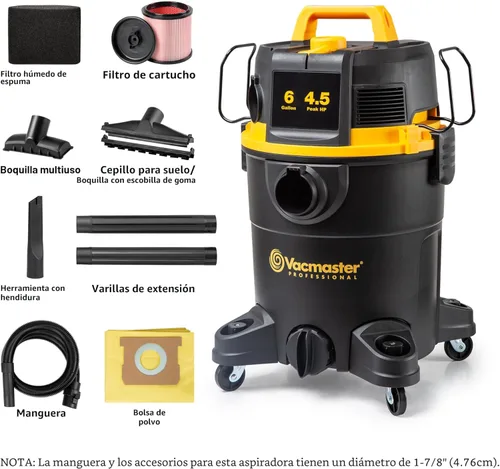 Miniatura 2 de Vacmaster Professional - Aspiradora 6 galones, 4.5 HP máximo, aspiración en húmedo/seco con sistema de filtro autolimpiante - VDK611PF 0201