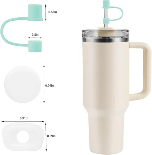 Miniatura 3 de MOLOSLEEVE 21 colores de tapas para pajitas incluyen un juego de tapones a prueba de fugas, para tapas de pajita Stanley para vaso Stanley Cup 2.0