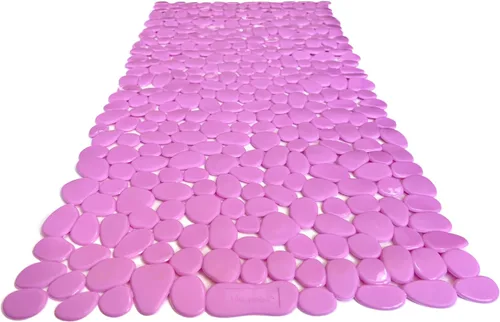 Miniatura 30 de Alfombra antideslizante para bañera y ducha "Pebbles" de 27 x 14 pulgadas, ovalada, no tóxica, segura, limpia, lavable a máquina, agarre y drenaje