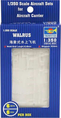 Trumpeter 1/350 British Supermarine Walrus Biplane Set para buques de guerra (6 cajas)