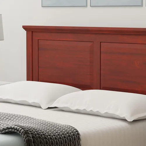 Miniatura 8 de Glenwillow Home Cama de plataforma de madera maciza estilo cabaña en tamaño matrimonial - Cereza clásica