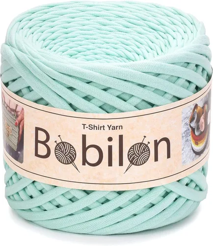 Miniatura 22 de Hilo de camiseta – 0.197-0.276 in – Cinta de punto para ganchillo, tejido, macramé, manualidades – 328.1 ft / 110 yardas – Hilo de algodón Apricot