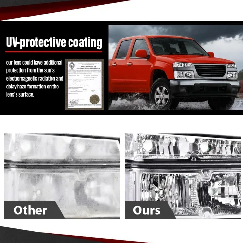 Miniatura 6 de CHEDA Conjunto de Faros Delanteros Faro Compatible con GMC Canyon/Chevy Colorado 2004-2012 Conjunto de Faros Luces de Parachoques