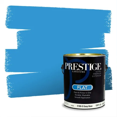 Miniatura 1002 de Pintura Exterior + imprimación PRESTIGE, todo-en-uno, 1 galón, acabado mate, color comparable al Valspar* Royal Gray* VS151-Gris real