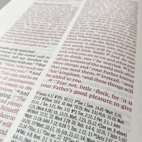 Miniatura 7 de JOY CREATIVE Biblia de letras rojas de margen ancho ESV Personalizado con nombre El diseño personalizado está escrito a mano y grabado