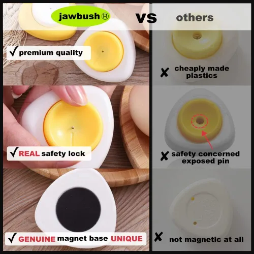 Miniatura 5 de Jawbush Piercing magnético para huevos crudos, con base magnética y bloqueo de seguridad, pelador de huevos duros, pinchador de huevos para obtener