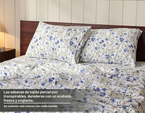Miniatura 4 de RUVANTI Juego de sábanas divididas tamaño King de 100 % algodón para cama ajustable, 5 piezas, ropa de cama de tejido de percal suave y Guisante