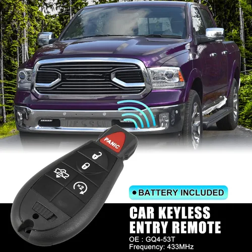 Miniatura 2 de X AUTOHAUX 2 piezas GQ4-53T 433Mhz reemplazo de proximidad inteligente sin llave remoto de entrada remoto para Dodge para Ram 1500 2500 3500