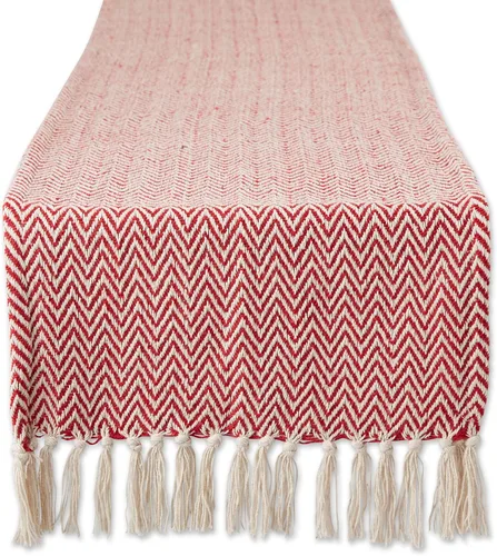 Miniatura 22 de DII Woven Basic - Camino de mesa Chevron de la colección de mesa, 15 x 72 pulgadas, gris