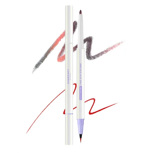 Miniatura 14 de CHARMACY Delineador Líquido para Ojos Resistente al Agua, Lápiz delineador de ojos negro intenso de larga duración con punta ultra fina, a prueba