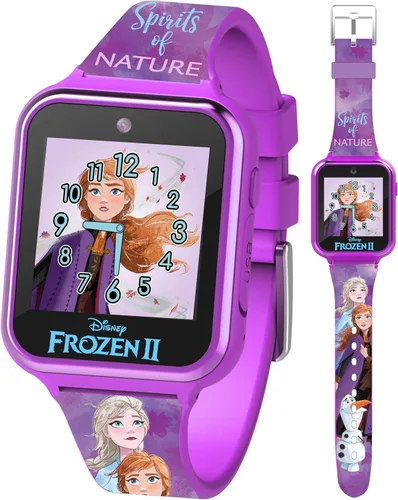 Accutime Reloj inteligente Disney Frozen para niños con cámara para niños y bebés - Reloj inteligente interactivo para niños y niñas con juegos,