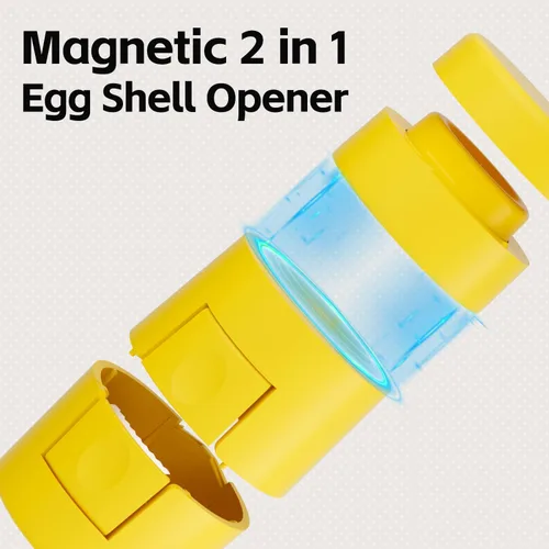 Miniatura 7 de Abridor de cáscara de huevo duro 2 en 1, pelador de huevos con perforador, lindo separador de huevos para huevos crudos, galleta de huevos