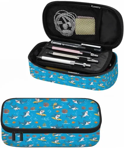 Miniatura 20 de Estuche organizador de lápices de alpaca, diseño de llama, hojas de animales, caja de papelería, caja de maquillaje, suministros escolares