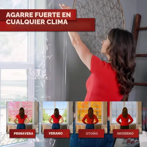 Miniatura 5 de XFasten Cinta transparente para sellado de ventanas, 2 pulgadas x 30 yardas (50.8mm x 27.43m), cinta de sellado de aislamiento de ventana