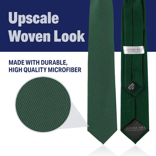 Miniatura 3 de Luther Pike Seattle Corbatas para niños Clip en lazo tejido niños corbatas corbatas para niños formal boda graduación uniforme escolar