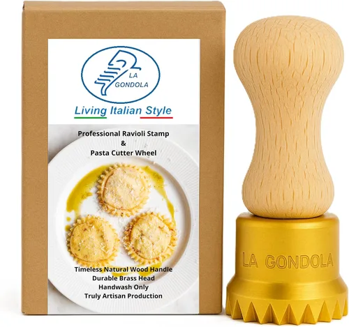 La Gondola Sello casero para ravioles – redondo festonado de 1.97 pulgadas | Herramienta para hacer pasta italiana para el hogar y los negocios |
