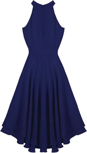 Miniatura 6 de Choomomo - Vestido de dama de honor para mujer, asimétrico de gasa de alta baja