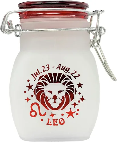 Miniatura 7 de Frasco de Almacenamiento de Vidrio Hermético a Prueba de Olores del Signo del Zodiaco, Cuarto de Onza (125ml), 3.25'' (Signo Astrológico de Acuario)