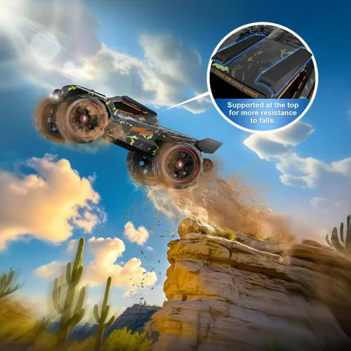 Miniatura 4 de Autos RC sin escobillas 1/14 para adultos, rápidos 50+ mph, camiones RC 4x4 todoterreno impermeables, auto eléctrico de control remoto de alta