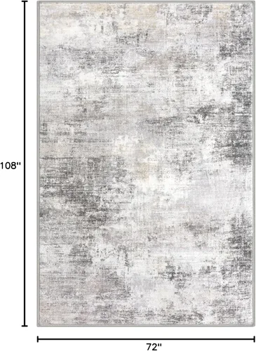 Miniatura 1002 de IOHOUZE Alfombra abstracta lavable de 3 x 12 pies para pasillos, antideslizante para cocina, camino de entrada de lana sintética para interiores