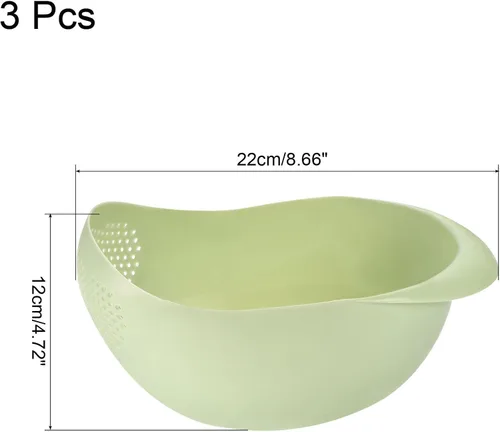 Miniatura 2 de uxcell Cuenco de lavado de arroz, verduras, colador de frutas, colador de arroz, colador de arroz, cesta de drenaje de plástico multiusos