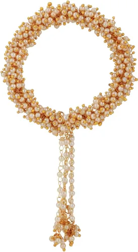 Miniatura 7 de Efulgenz Rakhi Gifts for Sister Indian Bollywood Faux Pearl Beads Bridal Choker Necklace Earrings Bracelet Bangles Ring Jewelry Set Raksha Bandhan