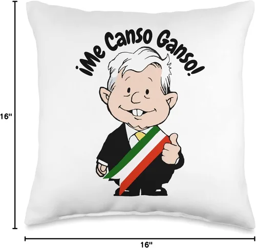 Miniatura 4 de AMLO Amlito Me Canso Ganso - Divertida almohada de dibujos animados mexicanos