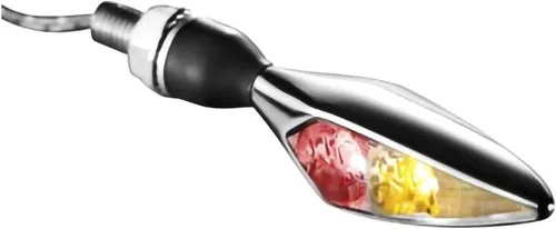 Miniatura 4 de Kuryakyn 2538 Motorcycle Lighting Accessory: Kellermann Micro Rhombus PL, LED Running/Turn Signal/Blinker Light, White/Amber, Front Left, Chrome
