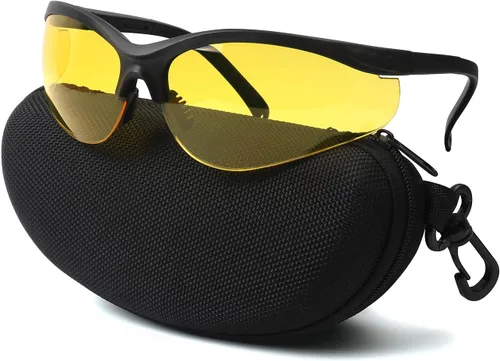 Miniatura 12 de Anteojos de disparo para hombres y mujeres, antivaho ANSI Z87.1, protección ocular Lentes amarillas-2 pares