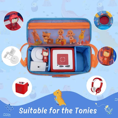 Miniatura 4 de Estuche Portátil para Tonies - Compatible con Toniebox Juego de Inicio, Figuras de Tonies, Estación de Carga, Auriculares - Bolso de Viaje