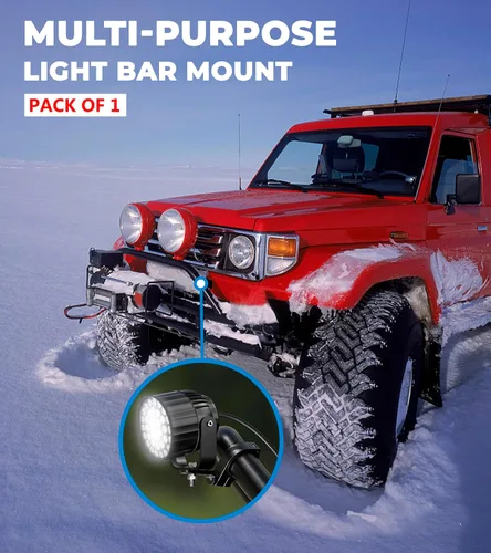 Miniatura 8 de VAZESWIN Soporte de Barra de Luz para UTV, Soporte de Montaje de LED de Aleación de Aluminio Resistente, Abrazadera de Barra Antivuelco UTV