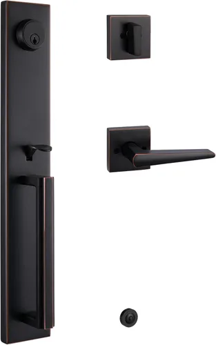 Miniatura 15 de NEWBANG Cerradura electrónica inteligente para puerta con teclado para una sola puerta, manija electrónica sin llave para puerta delantera con Negro