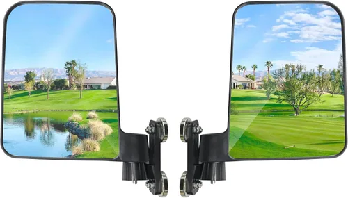 Miniatura 2 de Mamiko Espejos Laterales Magnéticos Universales para Carrito de Golf sin Perforación Compatibles con EZGO Yamaha Club Car, Imán para Barandilla