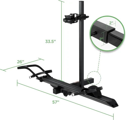 Miniatura 7 de Young 100 libras. Estante de aluminio para bicicletas y bicicletas eléctricas, se adapta a automóviles, SUV, furgonetas, caravanas y remolques