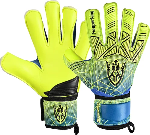 Miniatura 8 de Keeperking - Guantes de portero de fútbol para niños, jóvenes y adultos, palmas de agarre fuerte de látex con espinas removibles para la protección