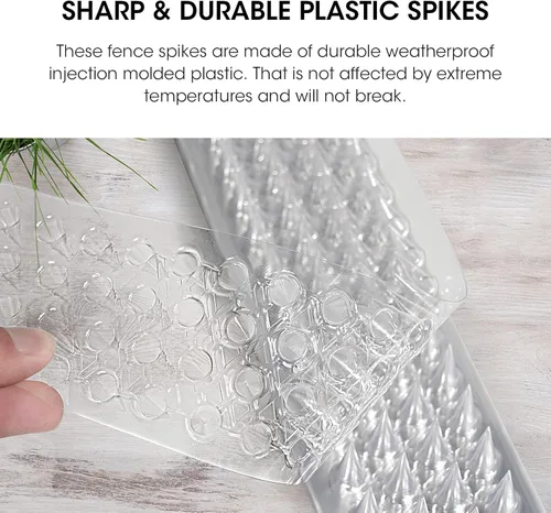 Miniatura 3 de Touri Paquete de 24 tiras transparentes de PVC transparente para cercas y techos exteriores para mantener alejados a pájaros, palomas, gatos