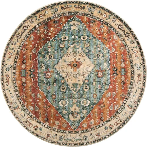 Miniatura 259 de Lahome Alfombra Bohemia Tribal Lavable de 3 x 5, Alfombras Antideslizantes para Entrada, Dormitorio, Sala de Estar, Vintage, Ultra Suave, No