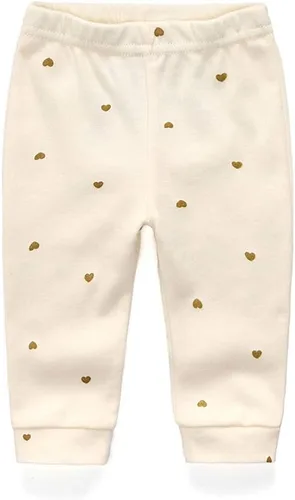 Miniatura 4 de Leggings unisex de algodón para recién nacido, paquete de 4 pantalones bordados, casuales, de 0 a 24 meses, para niños y niñas