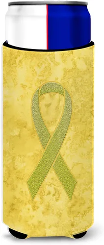 Miniatura 70 de Caroline's Treasures AN1203CC - Cinta amarilla para sarcoma, hueso o vejiga para concientización sobre el cáncer de lata o botella, enfriador