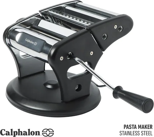 Miniatura 2 de Calphalon Aero - Máquina manual para hacer pasta de alta resistencia con rodillos y cortadores - Espaguetis, fettuccini, lasaña o piel de albóndigas