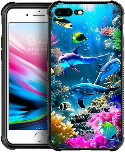 Miniatura 10 de CARLOCA Funda compatible con iPhone 8, diseño gráfico de Airplane Sunrise para iPhone 7, diseño gráfico, a prueba de golpes, antiarañazos