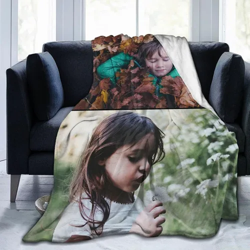 Miniatura 19 de Manta de cama personalizada con texto de fotos, mantas personalizadas con collage de fotos, mantas personalizadas para regalo de cumpleaños 1 Foto